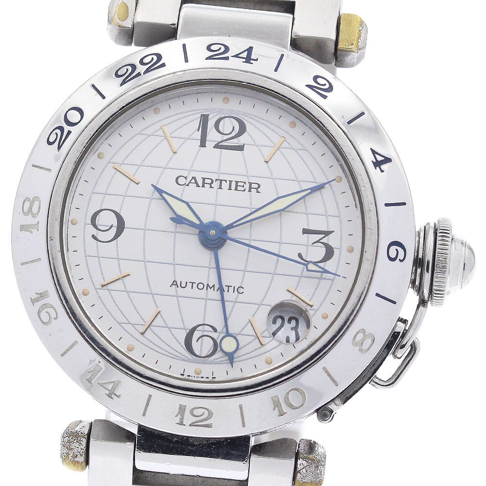 カルティエ CARTIER W31029M7 パシャC メリディアン GMT デイト 自動
