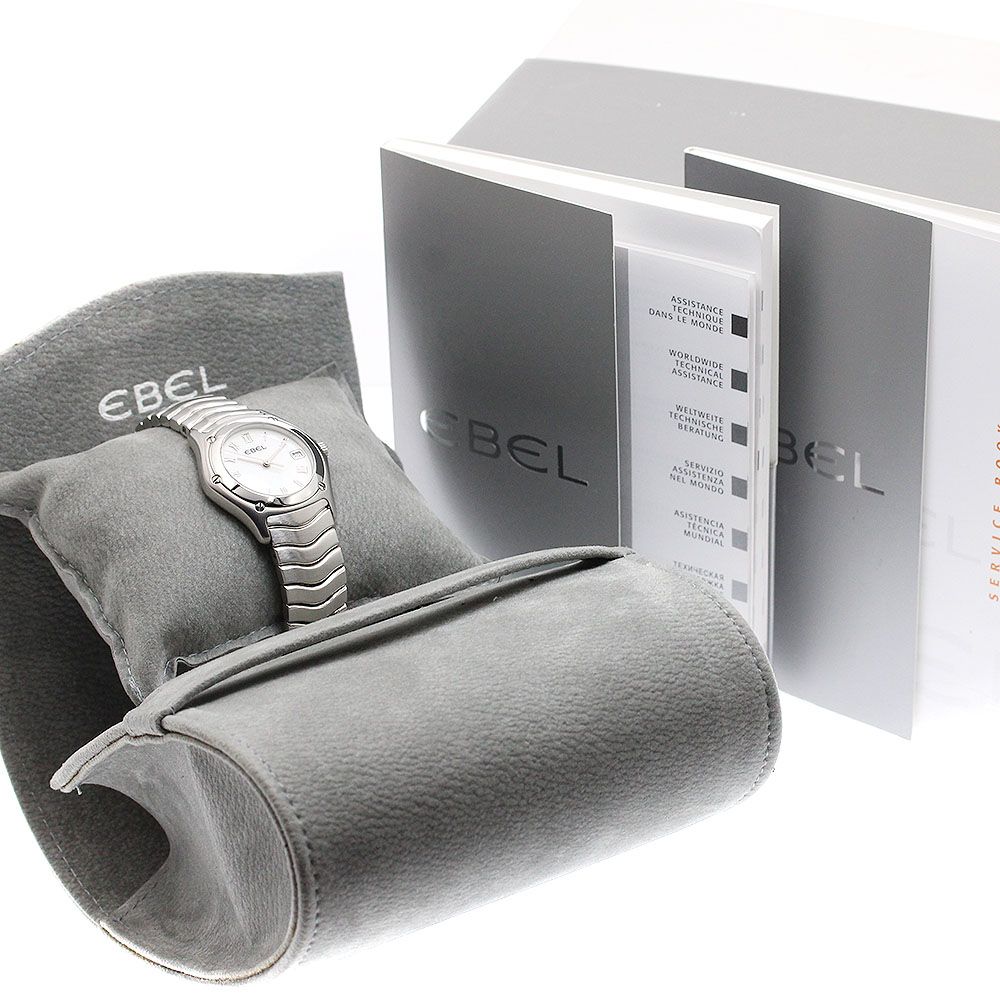 エベル EBEL クラシックウェーブ デイト クォーツ レディース き_921143