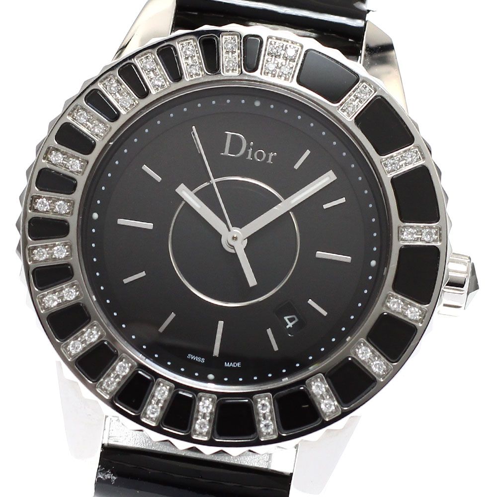 ディオール Dior V クリスタル ダイヤ クォーツ レディース_922407