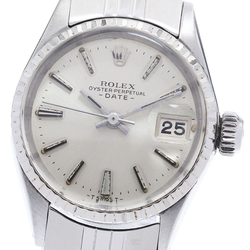 ロレックス ROLEX 6517 オイスターパーペチュアル デイト Cal 1161 WGベゼル 自動巻き レディース_915016