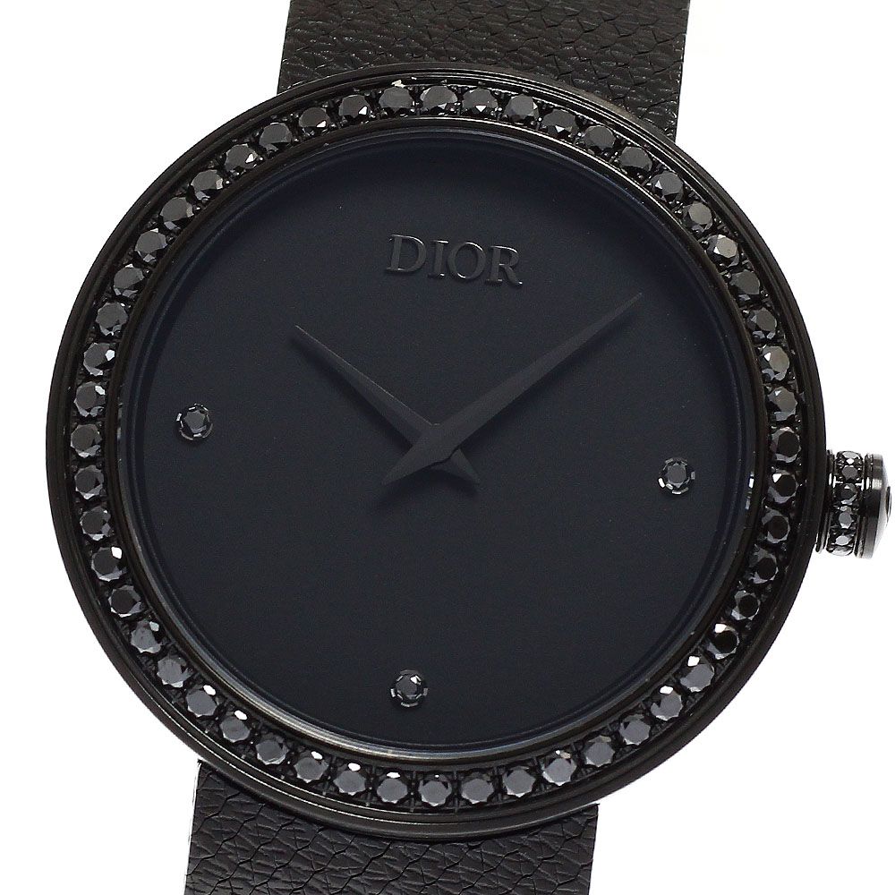 ディオール Dior ラ デ ドゥ ブラック ウルトラマット ブラックダイヤベゼル クォーツ レディース _922416