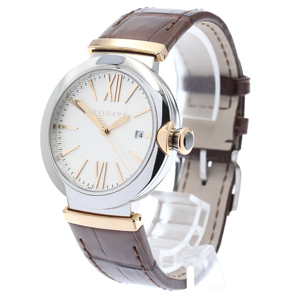 ブルガリ BVLGARI LU40C6SSPGLD ルチェア デイト 自動巻き メンズ 美品 箱付き_922836 ブルガリ BVLGARI LU40C6SSPGLD ルチェア デイト 自動巻き メンズ美品