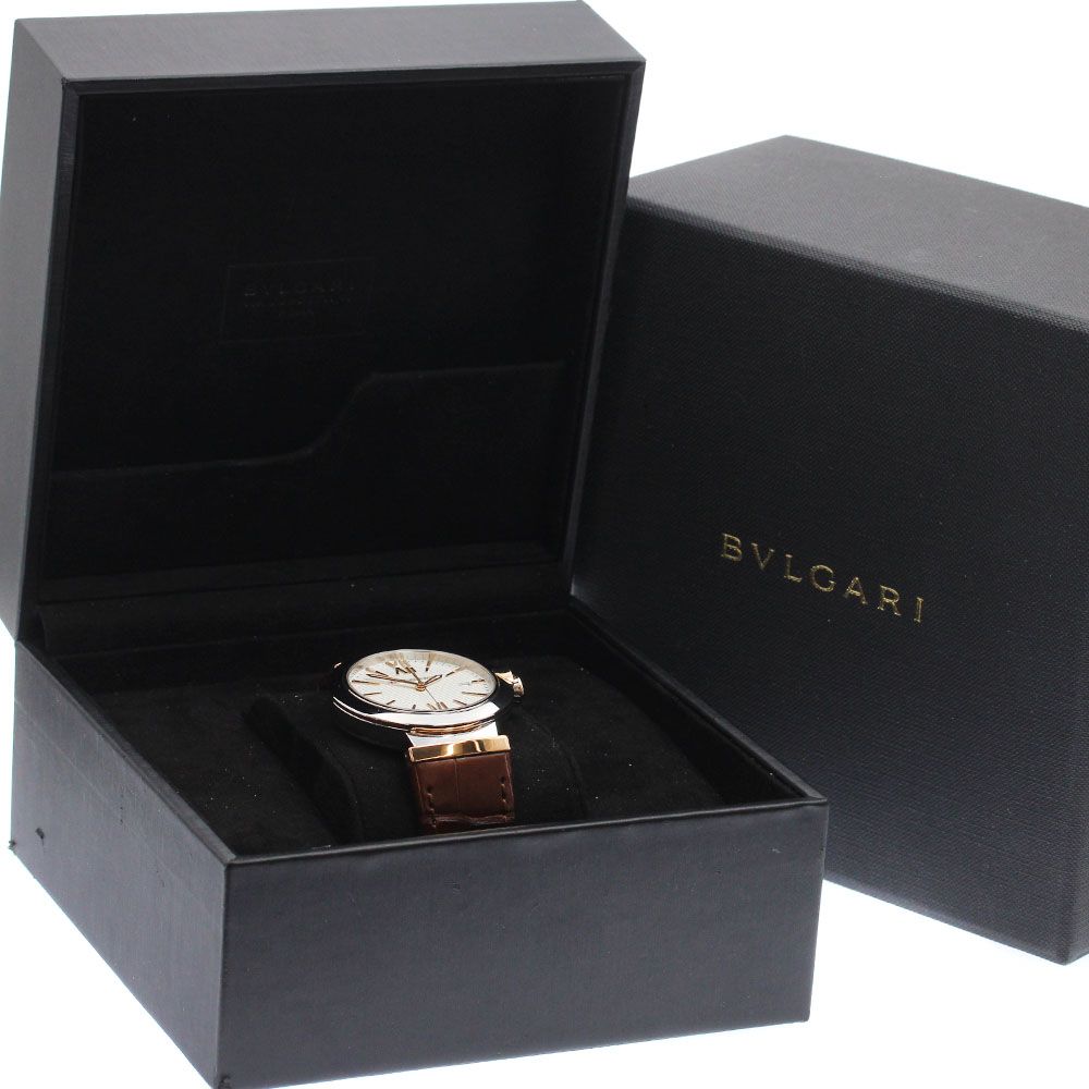 ブルガリ BVLGARI LU40C6SSPGLD ルチェア デイト 自動巻き メンズ美品