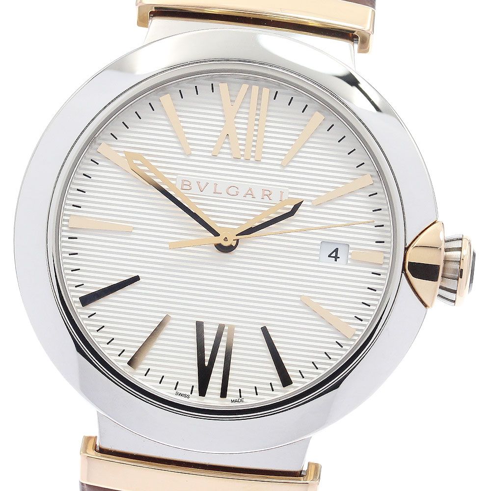 ブルガリ BVLGARI LU40C6SSPGLD ルチェア デイト 自動巻き メンズ美品