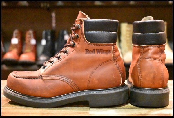 4.5D 良品 羽タグ 97年】レッドウィング 204 スーパーソール 赤茶