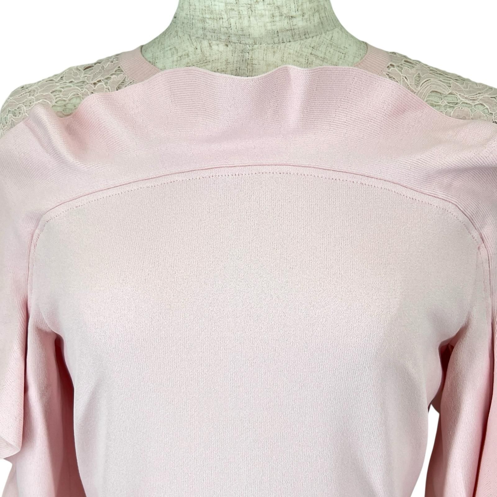 美品▲VALENTINO ヴァレンティノ QB2KD07343K レース切り替え ワンピース ドレス ピンク M イタリア製 正規品 レディース 美品△VALENTINO ヴァレンティノ QB2KD07343K レース切り替え