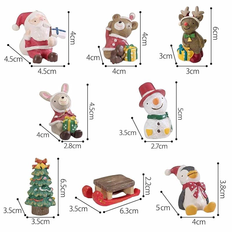 iikuru クリスマス 飾り 8点セット christmas 飾り付け ミニ オブジェ