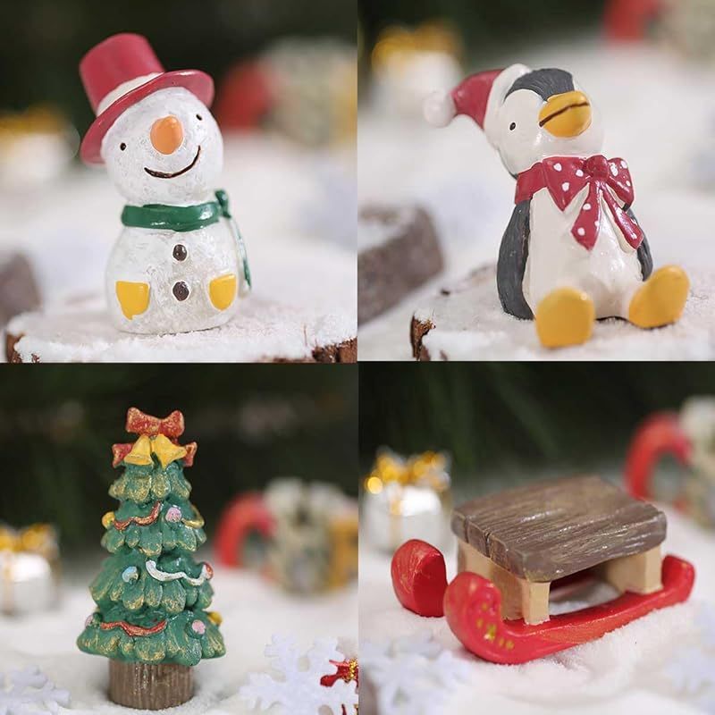 iikuru クリスマス 飾り 8点セット christmas 飾り付け ミニ オブジェ