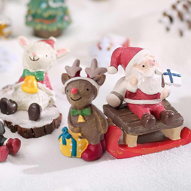iikuru クリスマス 飾り 8点セット christmas 飾り付け ミニ オブジェ