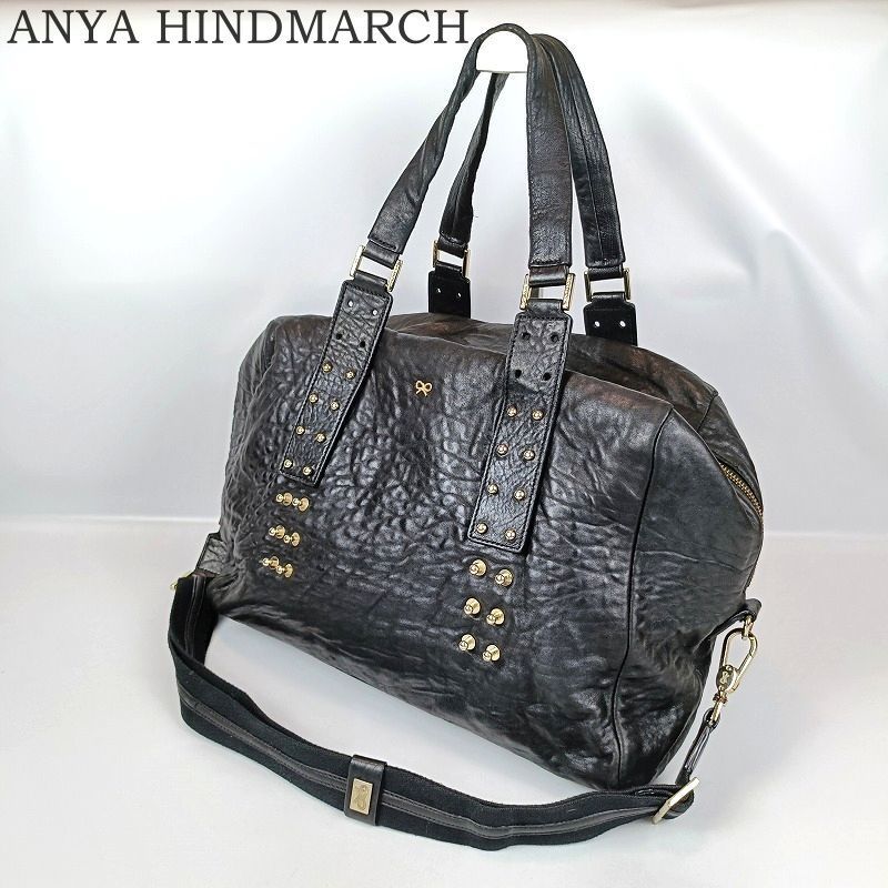 ANYA HINDMARCH アニヤハインドマーチ ボストンバッグ ショルダー 
