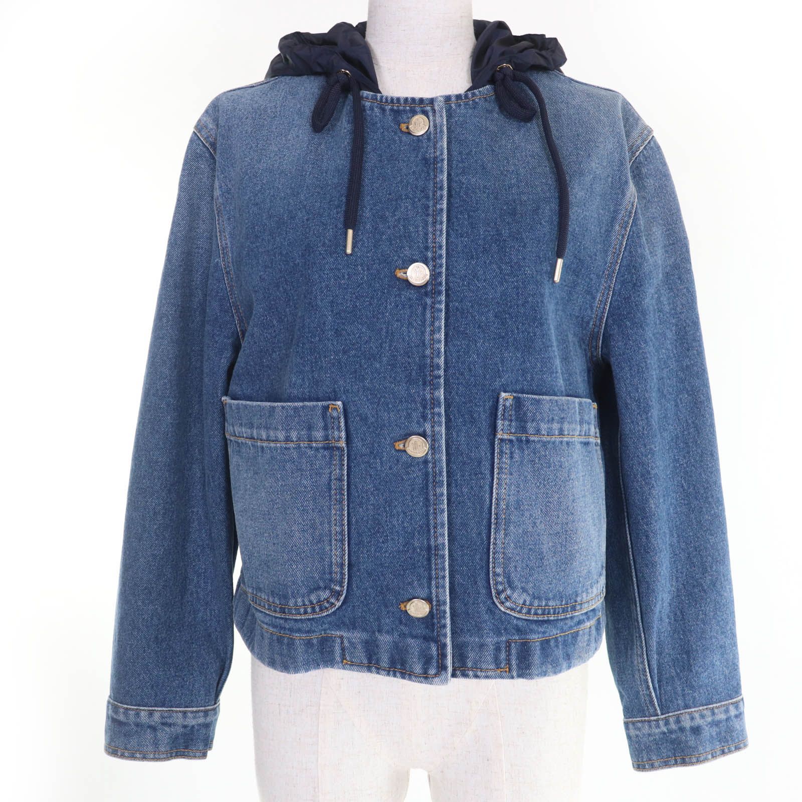 極美品☆MONCLER モンクレール 24SS LAMPUSA コットン100％ ロゴボタン