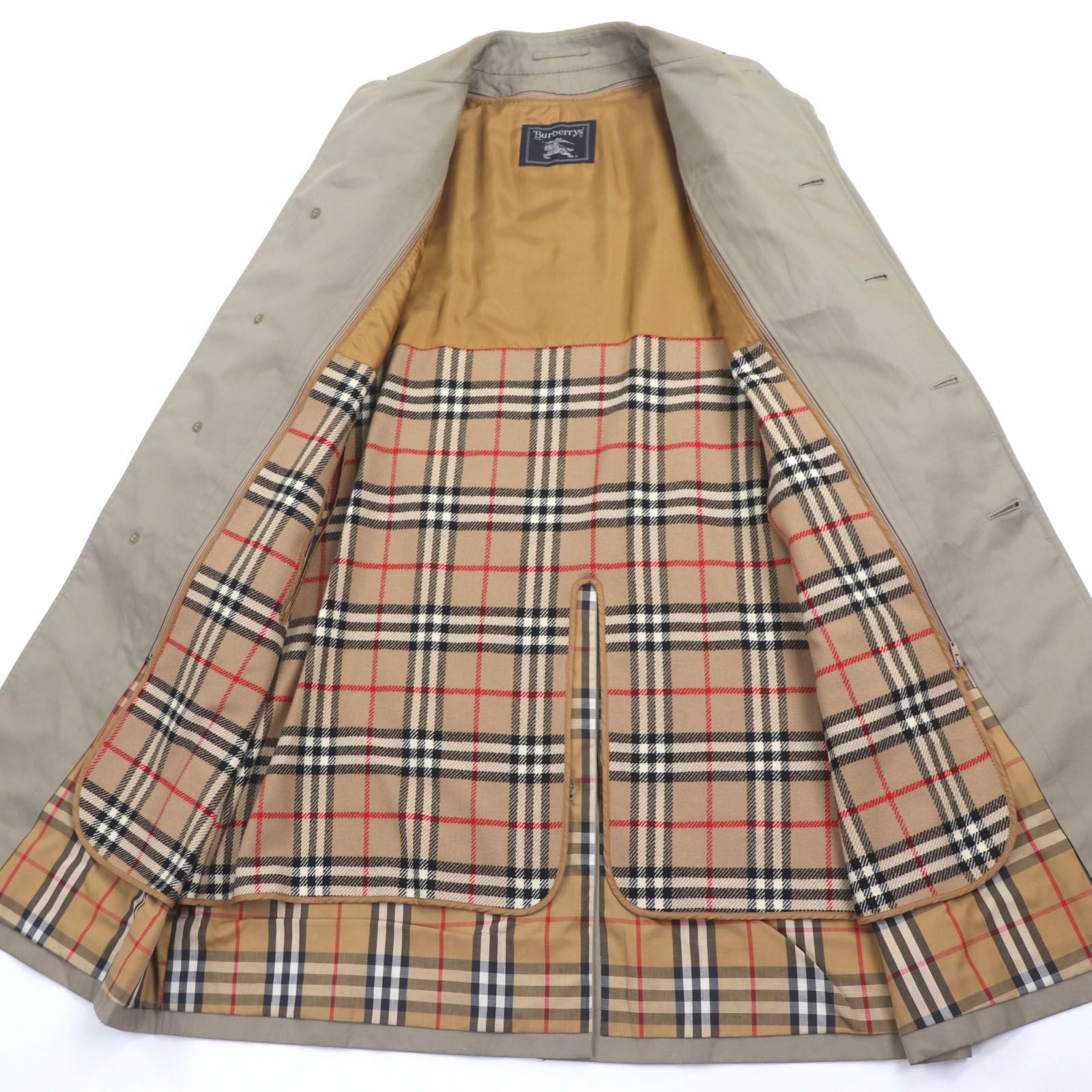 良品▽Burberrys バーバリー ヴィンテージ ウール100%ライナー付き