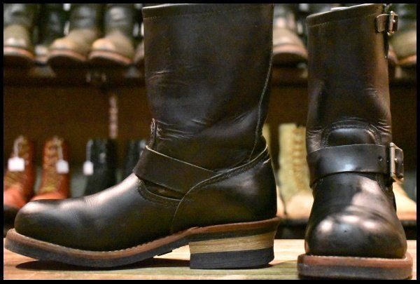 5 D 09年 レッドウィング 2268 エンジニア 黒 ブラッククローム スチールトゥ プルオン ブーツ redwing FK 293