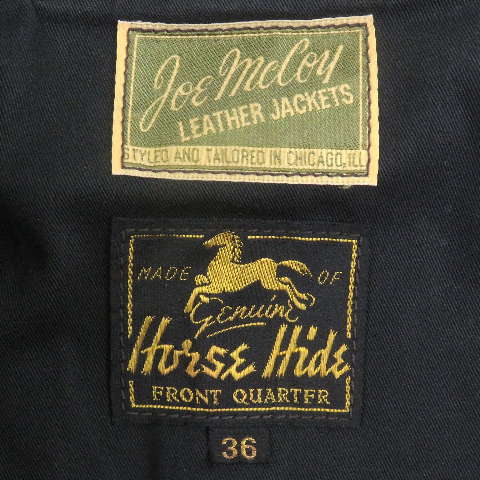 美品□JOE McCOY ジョーマッコイ ホースハイド 30s SPORT JACKET