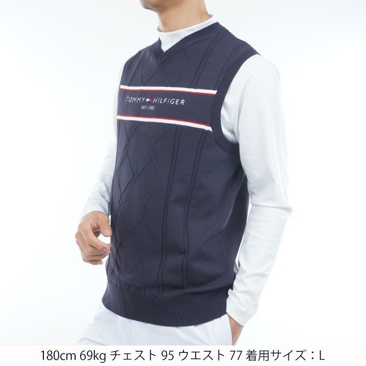 ゴルフ用品 ゴルフ ニットベスト メンズ ゴルフ トミーヒルフィガー