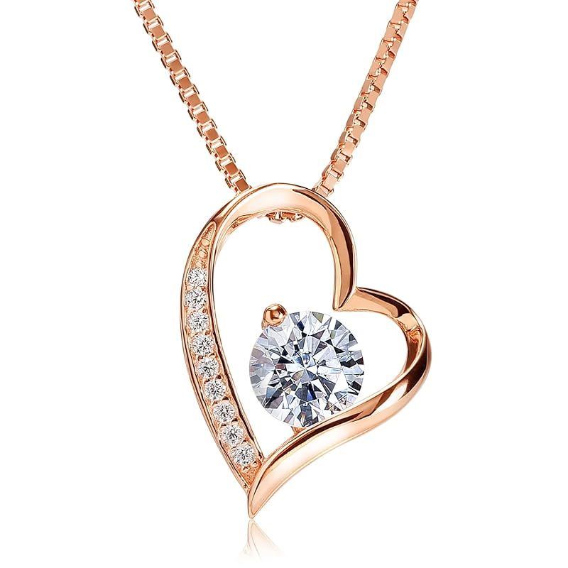 lapisia 刻印可 アレルギー対応 スワロフスキージルコニア採用 オープンハート ペンダント ネックレス レディース プレゼント ギフト セット 刻印無し ピンクゴールド 標準BOX 0