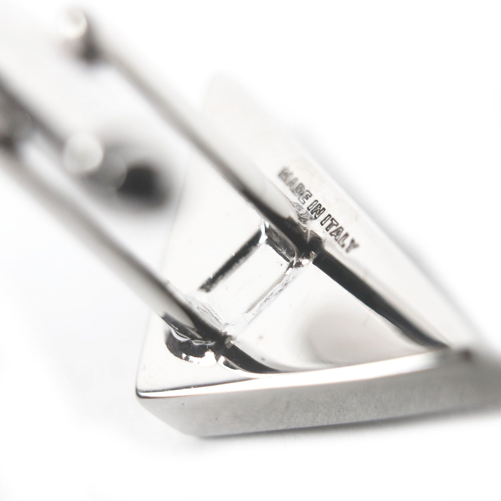 極美品□PRADA プラダ ラインストーン 三角ロゴ トライアングルロゴ