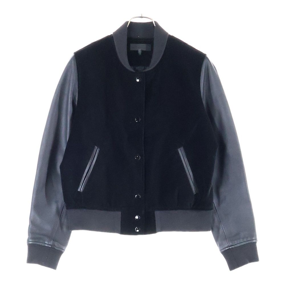 rag bone ラグアンドボーン ラムレザースリーブ スタジアムジャンパー ブルゾン ブラック