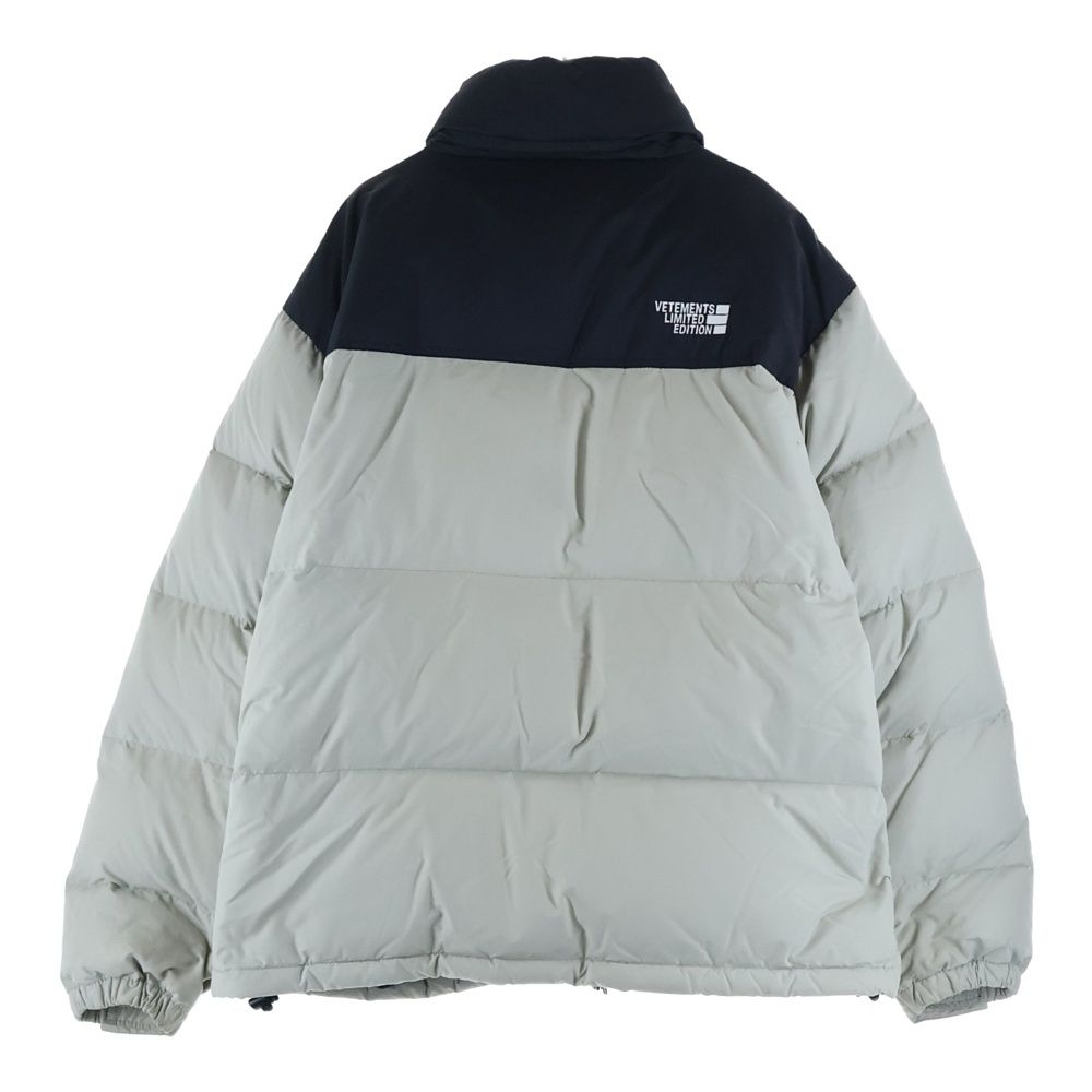 ヴェトモン LIMITED EDITION PUFFER DOWN ジップアップ ダウンジャケット ベージュ ブラック