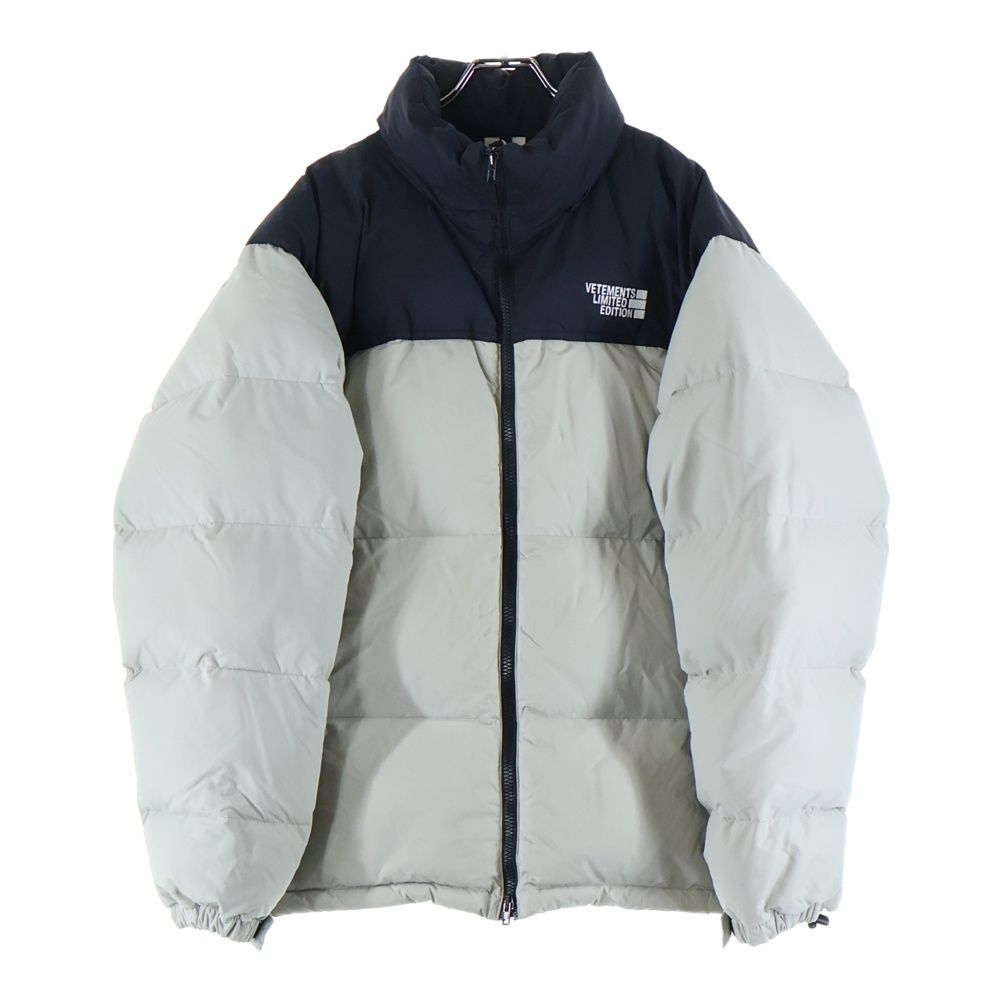ヴェトモン LIMITED EDITION PUFFER DOWN ジップアップ ダウンジャケット ベージュ ブラック