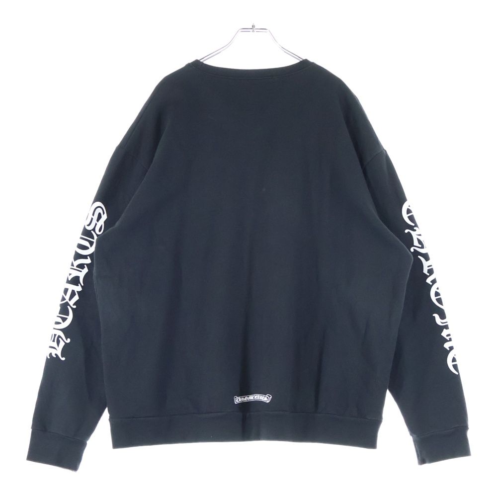 CHROME HEARTS クロムハーツ SWTSHRT PLVR ネックロゴ クルーネックスウェットトレーナー ブラック