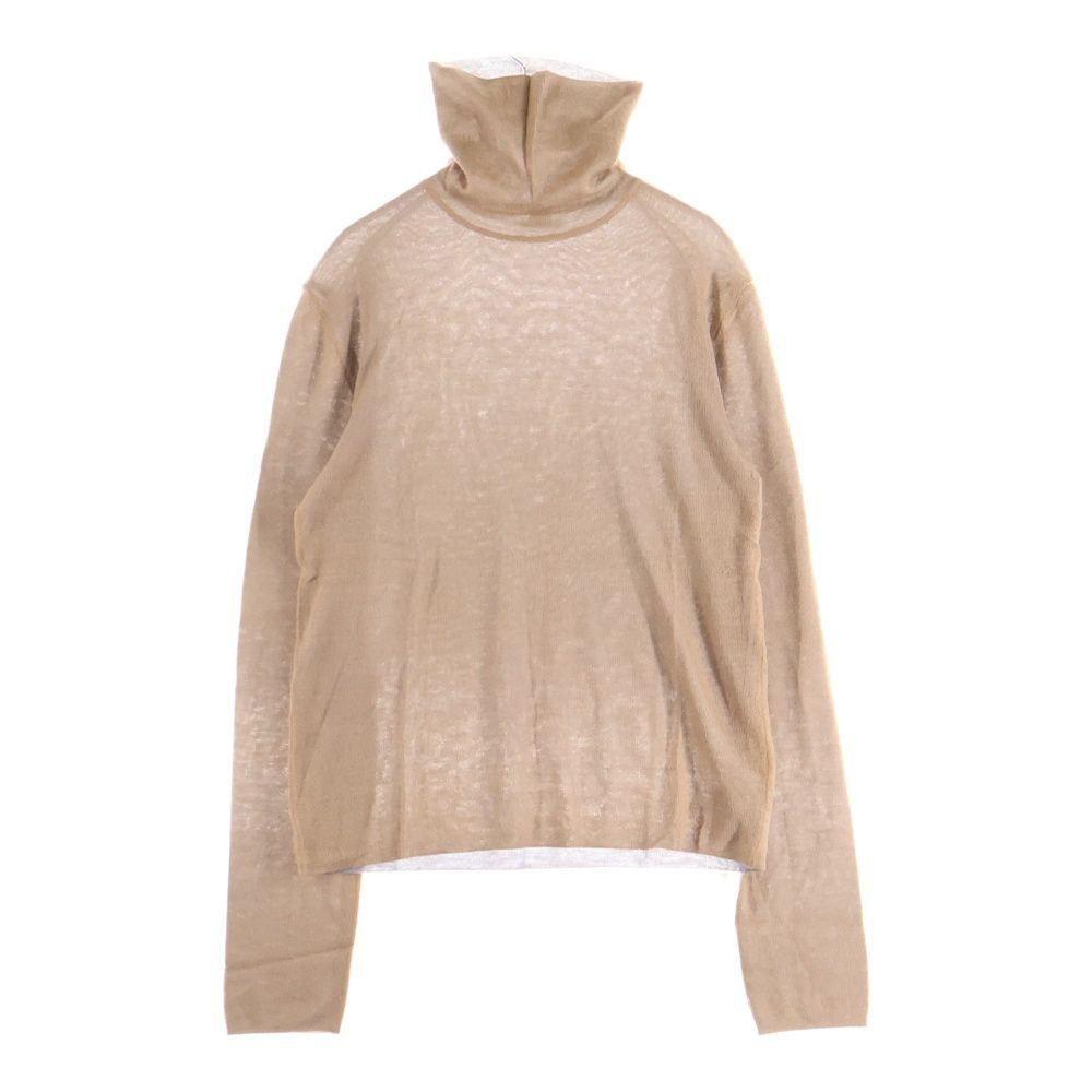 HERMES エルメス タートルネックカシミヤ長袖ニットセーター ブラウン sw 206