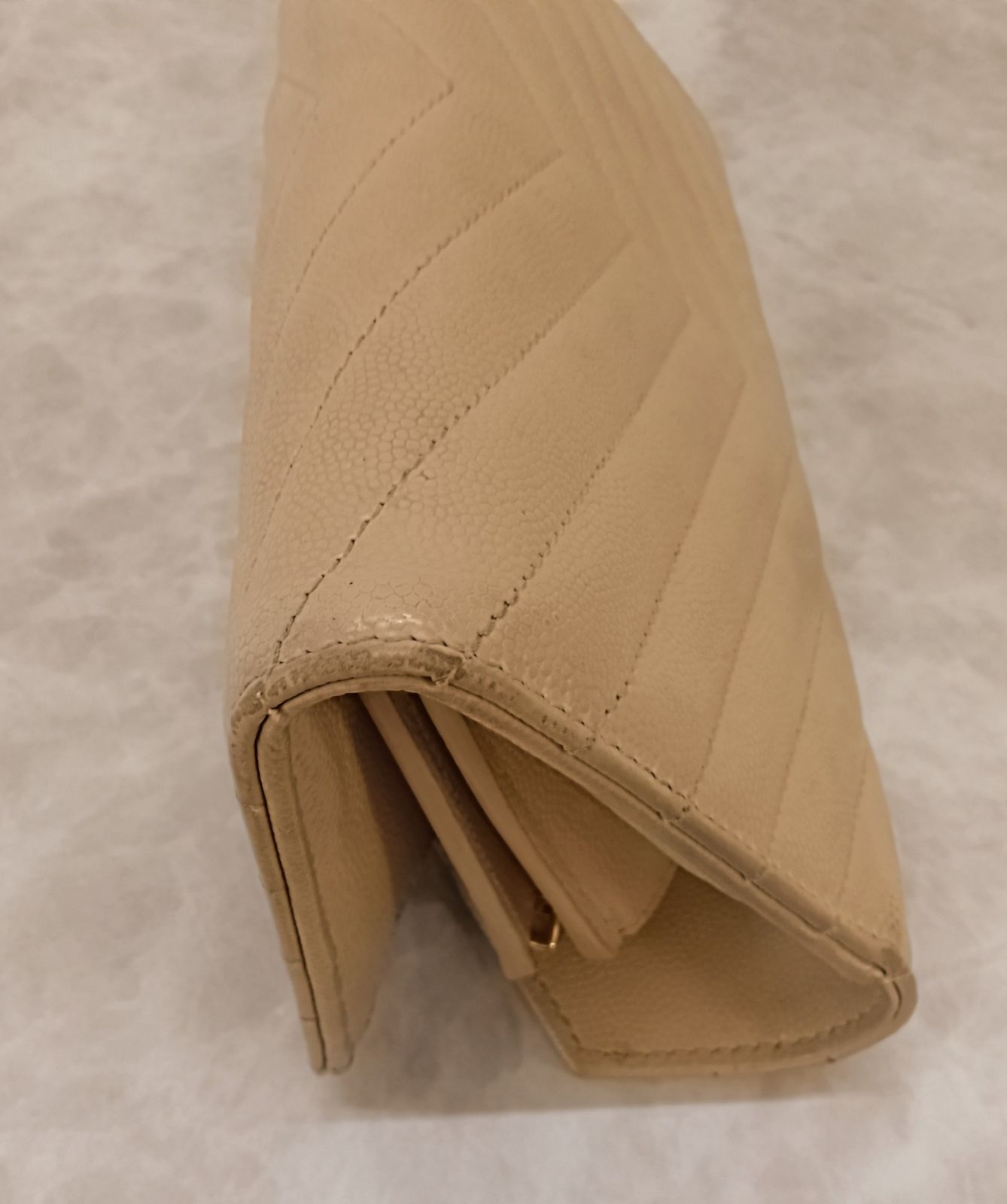 APW14 サンローランパリ カサンドラ フラップ長財布 ゴールド金具 YSL