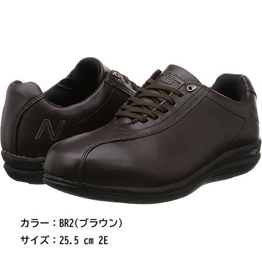 E 0470 balance ニュー ンス ウォーキングシューズ MW 863 防水 ファスナー 幅広 ワイド メンズ 通勤 通学 シューズ スニーカー 靴 くつ BR 2 ブラウン 25 5 cm