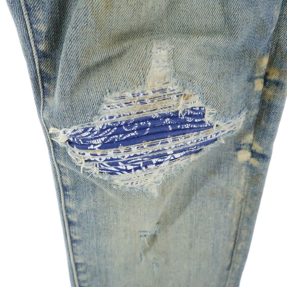 AMIRI (アミリ) MX1 JEANS 蛇腹 ダメージ加工 スキニー デニムパンツ