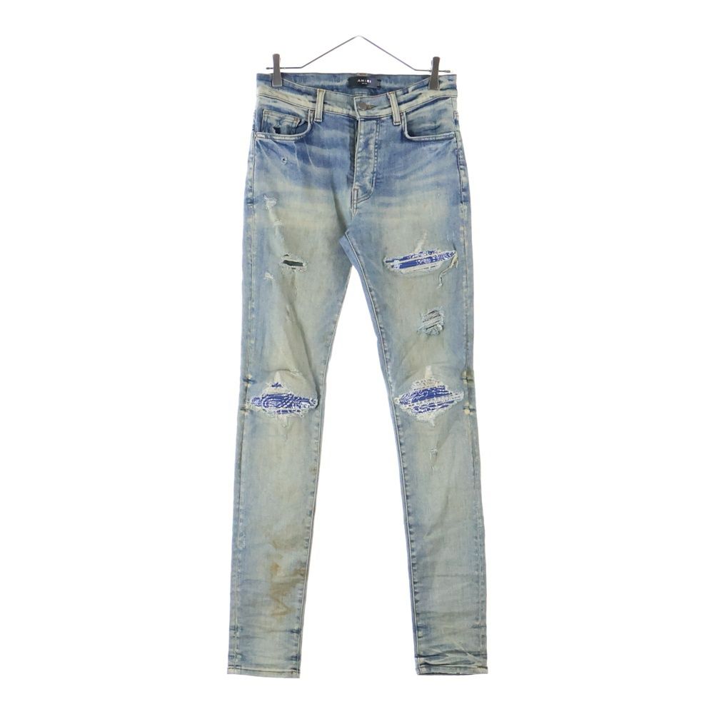 AMIRI (アミリ) MX1 JEANS 蛇腹 ダメージ加工 スキニー デニムパンツ
