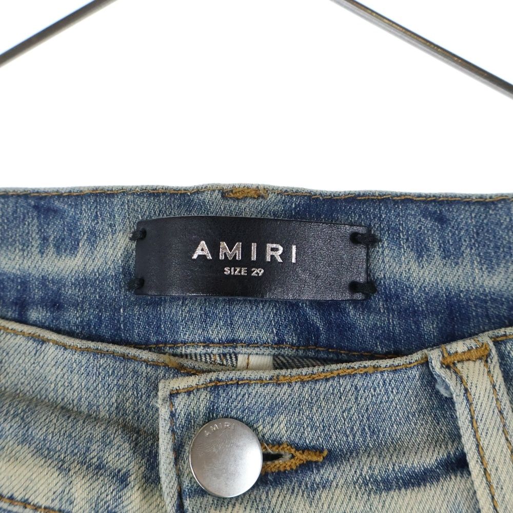 AMIRI (アミリ) MX1 JEANS 蛇腹 ダメージ加工 スキニー デニムパンツ