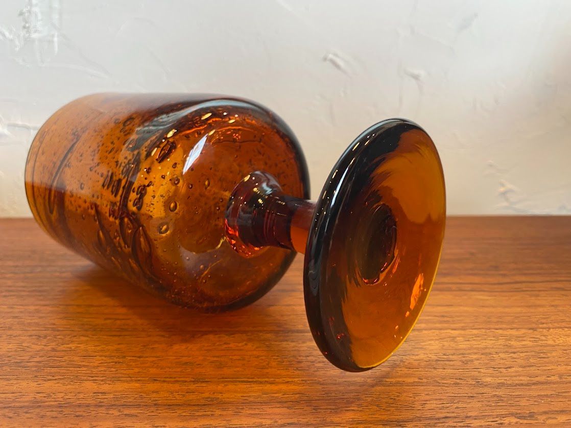 ヴィンテージ エリックホグラン Boda ゴブレット 花瓶 アンバー 1950-1960s ヴィンテージ Erik Hoglund(エリック・ホグラン) Boda(ボダ
