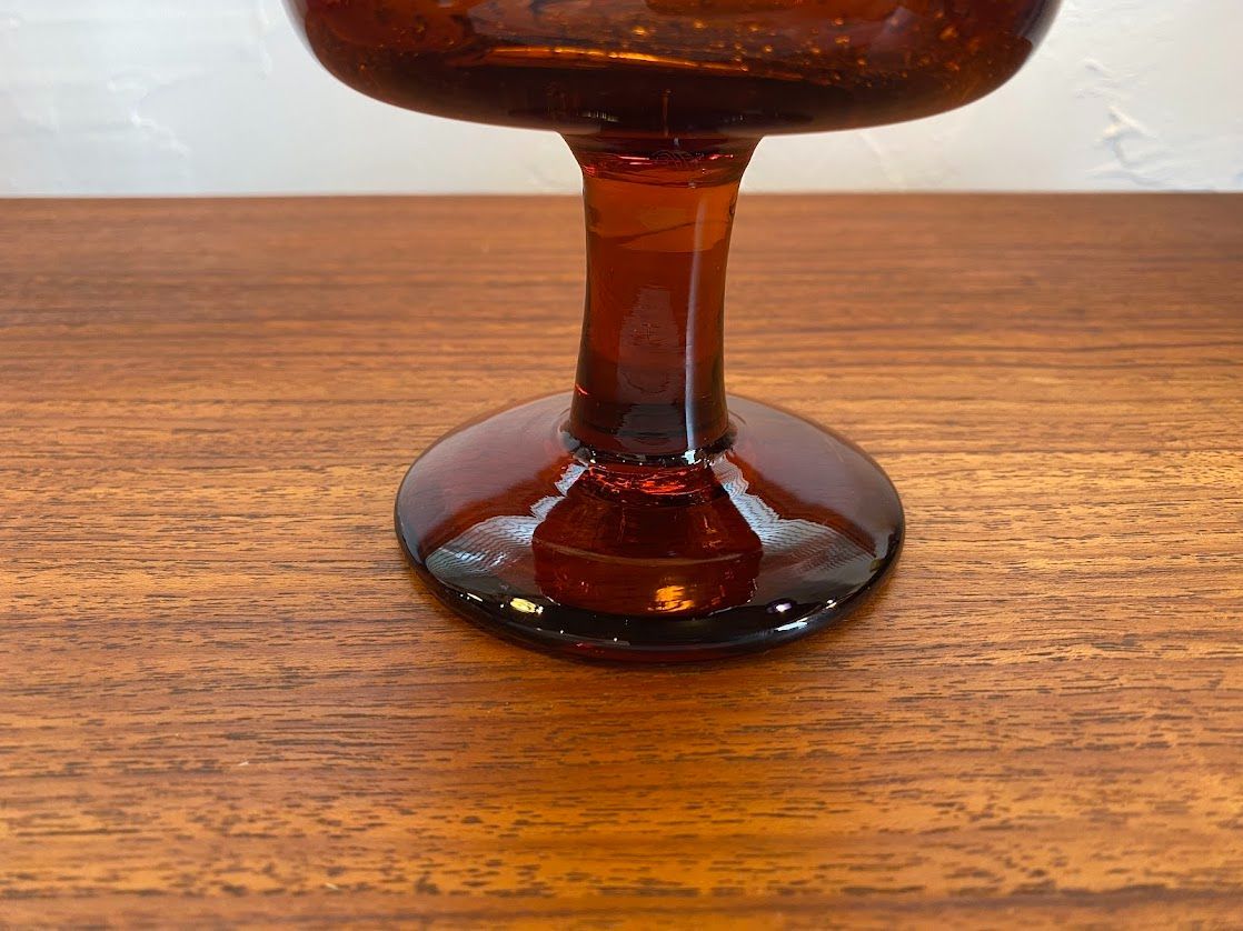 ヴィンテージ エリックホグラン Boda ゴブレット 花瓶 アンバー 1950-1960s ヴィンテージ Erik Hoglund(エリック・ホグラン) Boda(ボダ