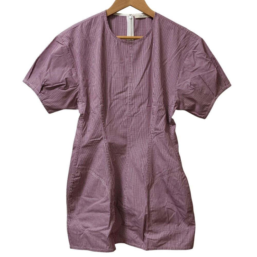 新品未使用セリーヌ［フィービー期］ワンピース　36サイズ 未使用 CELINE セリーヌ フィービー期 ギンガムチェックワンピース