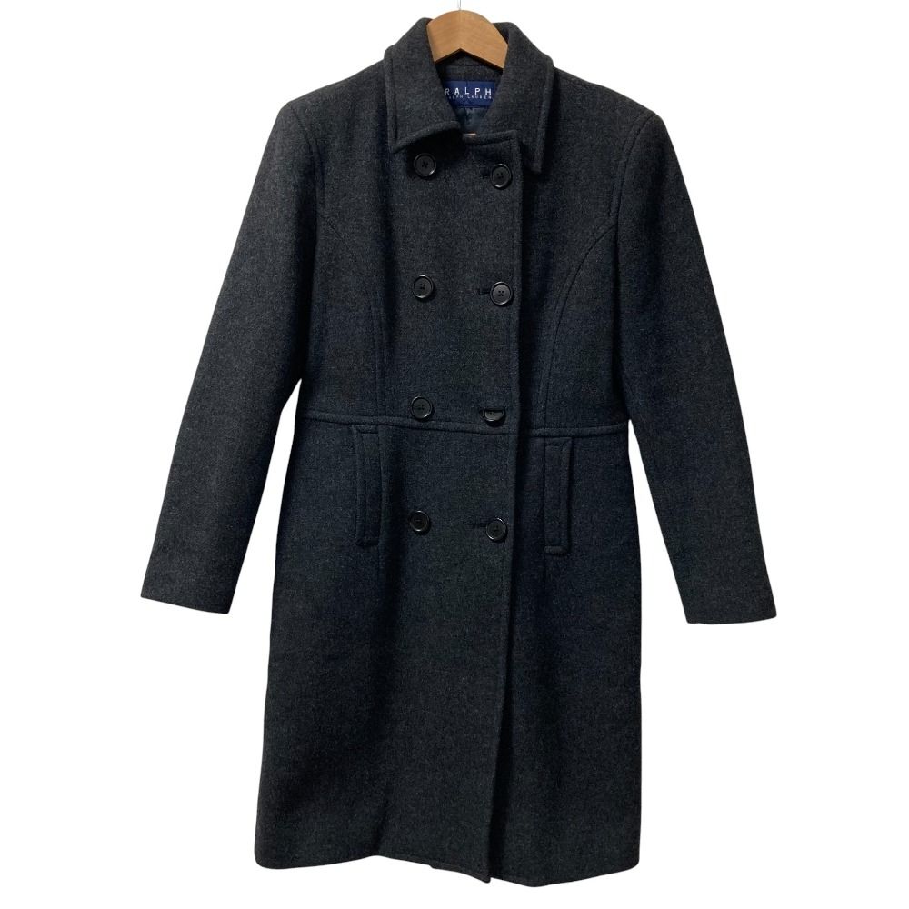 美品 Ralph Lauren ラルフローレン ダブルブレストメルトンロング