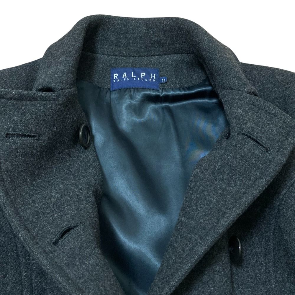 美品 Ralph Lauren ラルフローレン ダブルブレストメルトンロング