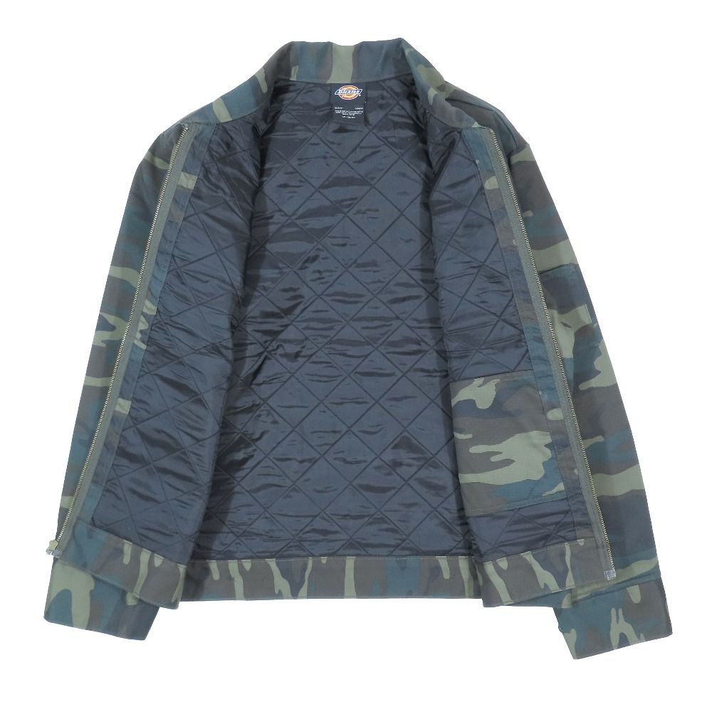 Dickies ディッキーズ アイゼンハワー キルト ラインド ウーブン ツイル ジャケット 迷彩 アウター カーキ L メンズ 古着