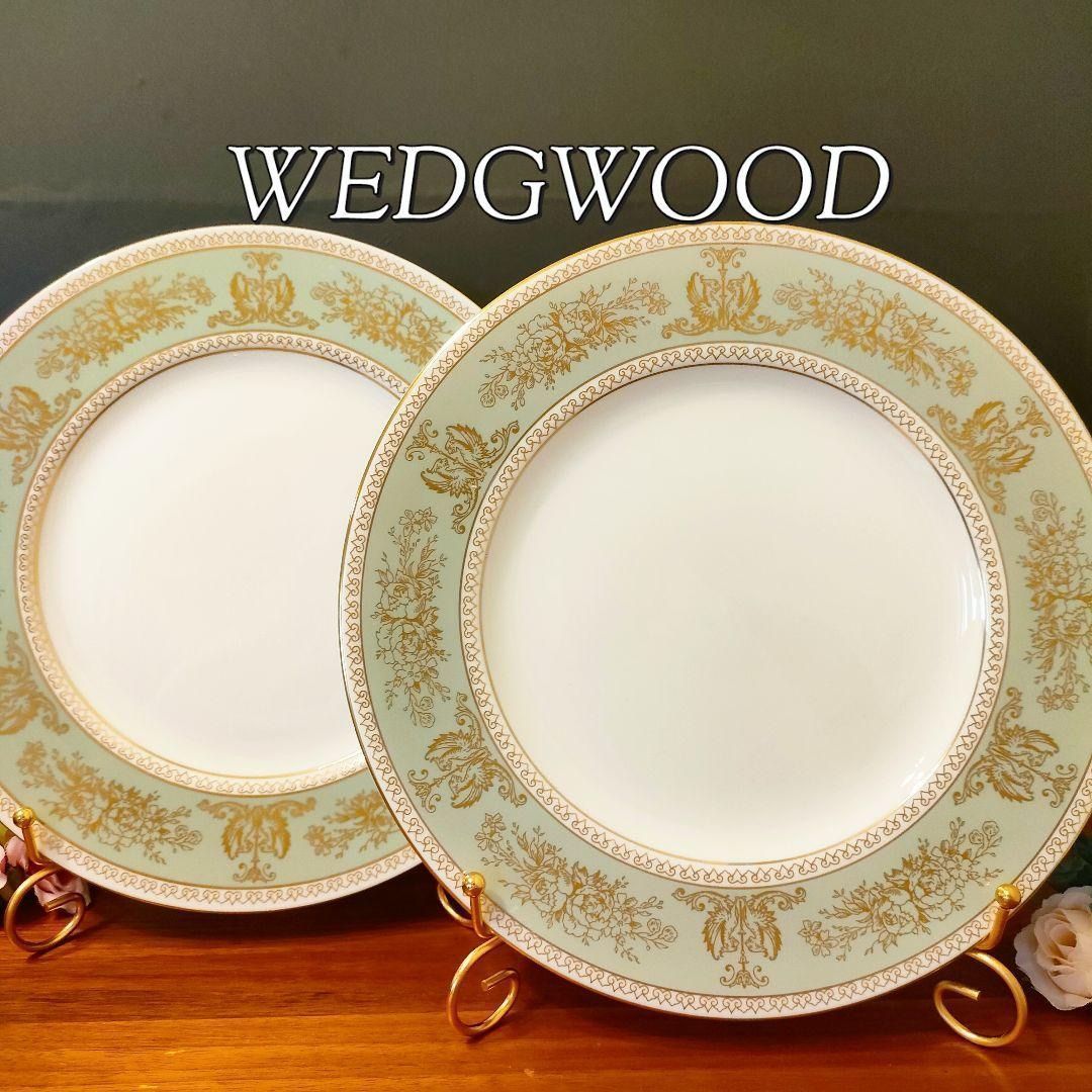 ウェッジウッド フロレンティーン ディナープレート セージグリーン 美
