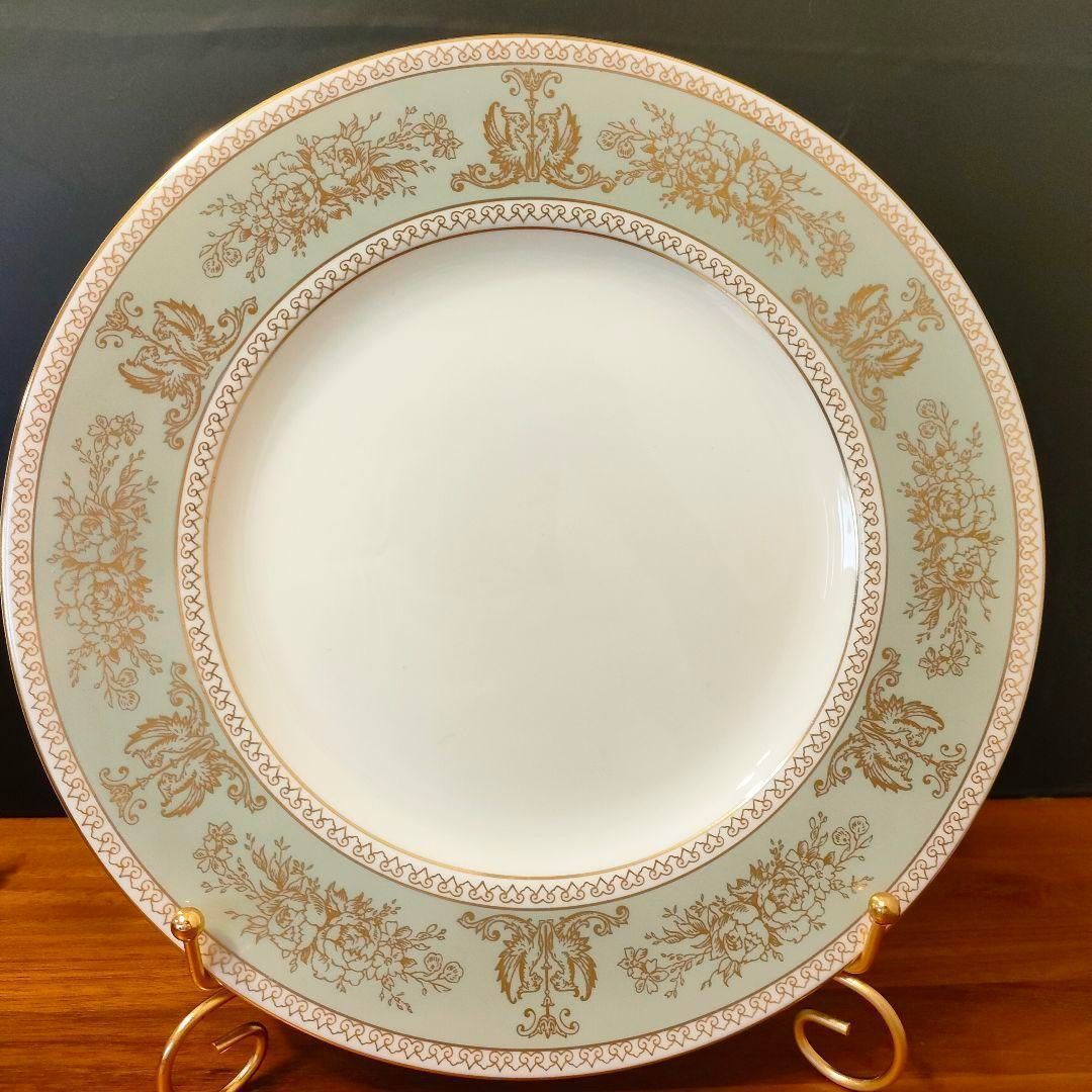 ウェッジウッド フロレンティーン ディナープレート セージグリーン 美