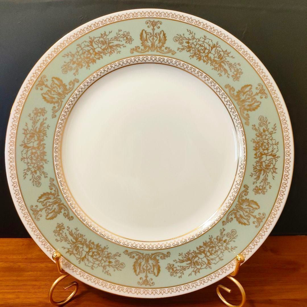 ウェッジウッド フロレンティーン ディナープレート セージグリーン 美