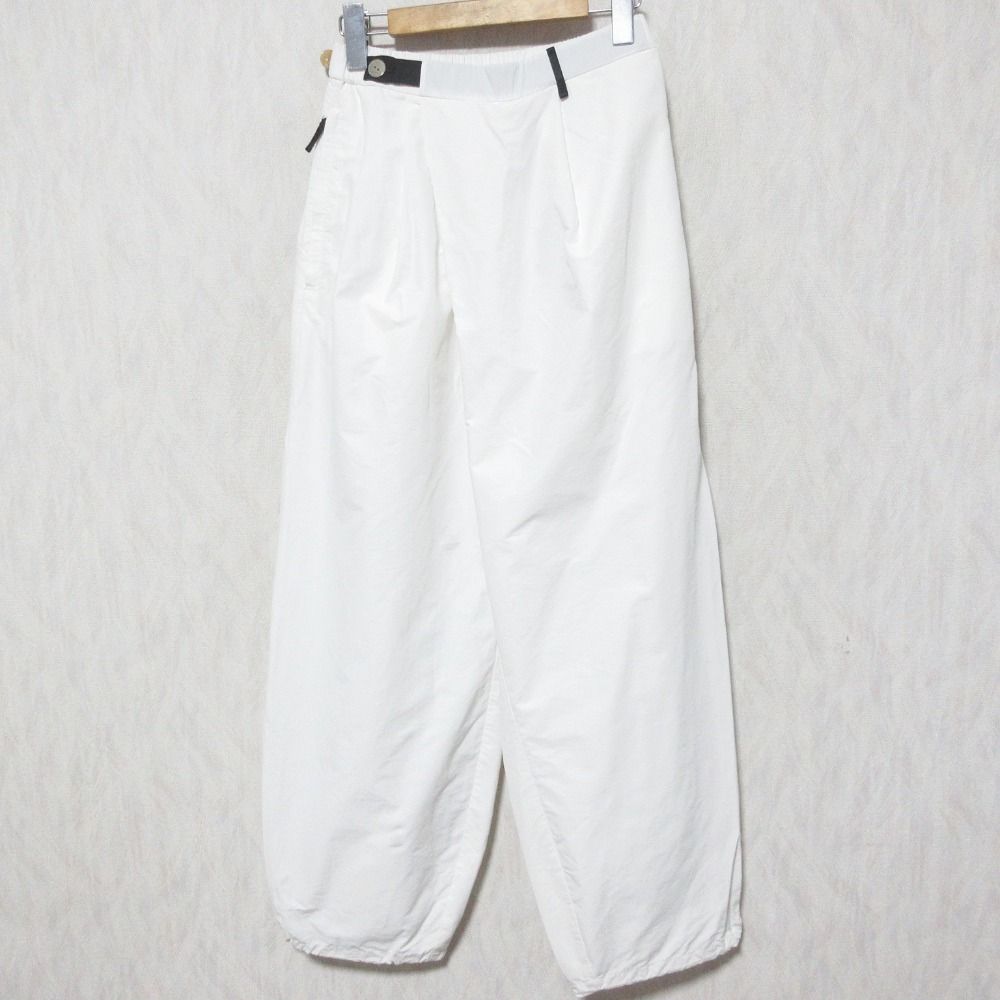 nagonstans ナゴンスタンス イージーワイドテーパードパンツ 1160 サイズS ホワイト レディース 古着