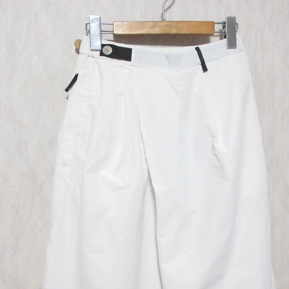  nagonstans ナゴンスタンス イージーワイドテーパードパンツ 1160 サイズS ホワイト レディース 古着 ワイドパンツ イージーパンツ パンツ