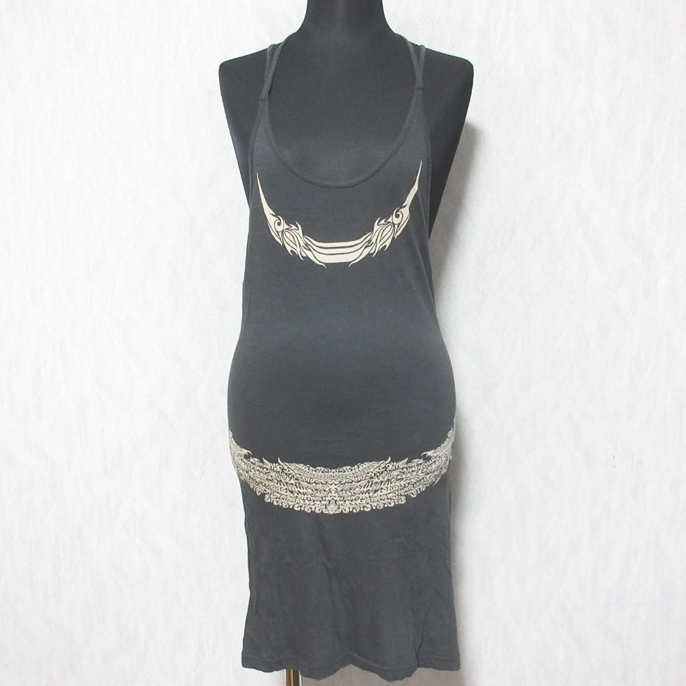 L.G.B. ルグランブルー BODY TATTO キャミソールカットソー チュニック サイズ0 グレー レディース 古着