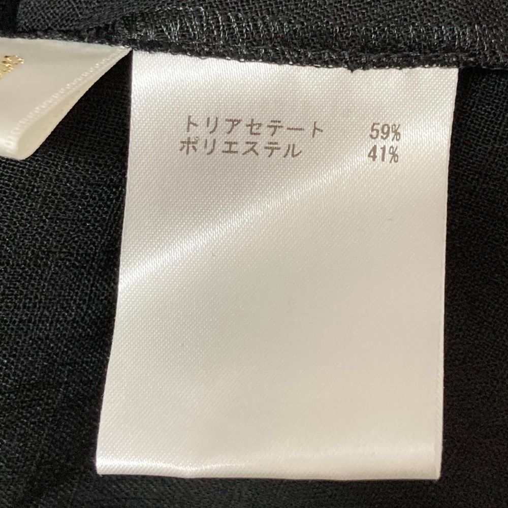 未使用 25SS Grace Class グレースクラス リネンライクボウタイノースリーブ ブラウス サイズ38 ブラック レディース 古着 中古 USED 未使用 25SS Grace Class グレースクラス リネンライクボウタイ