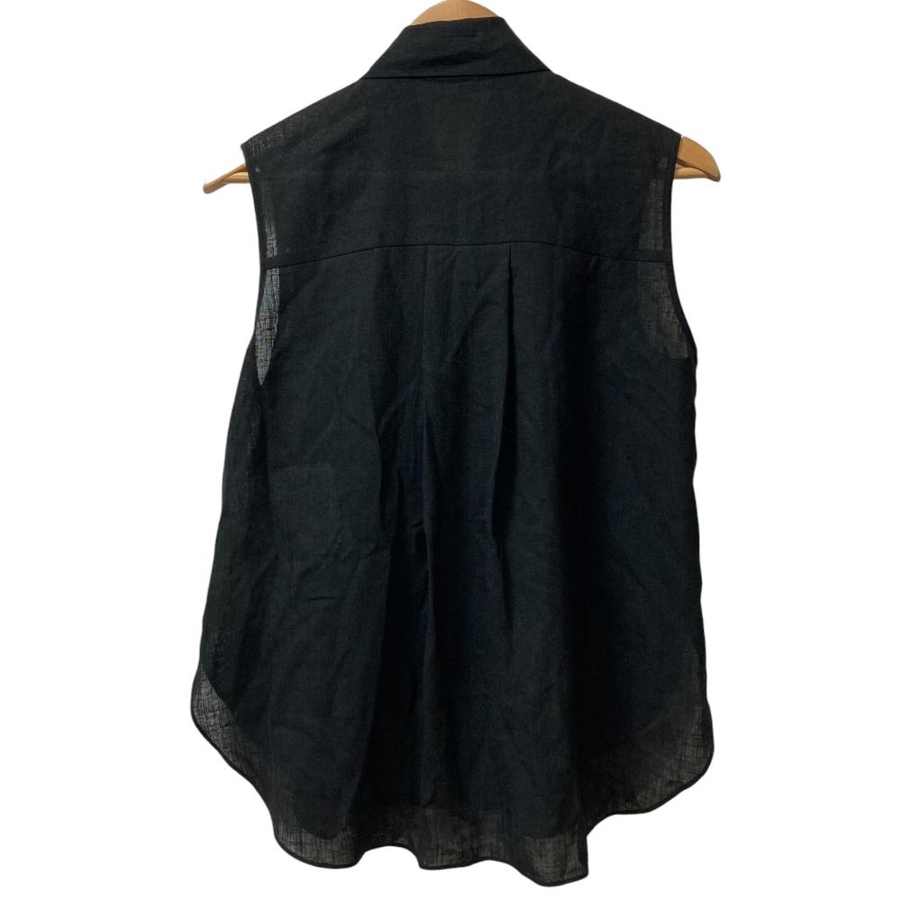 未使用 25SS Grace Class グレースクラス リネンライクボウタイノースリーブ ブラウス サイズ38 ブラック レディース 古着 中古 USED 未使用 25SS Grace Class グレースクラス リネンライクボウタイ