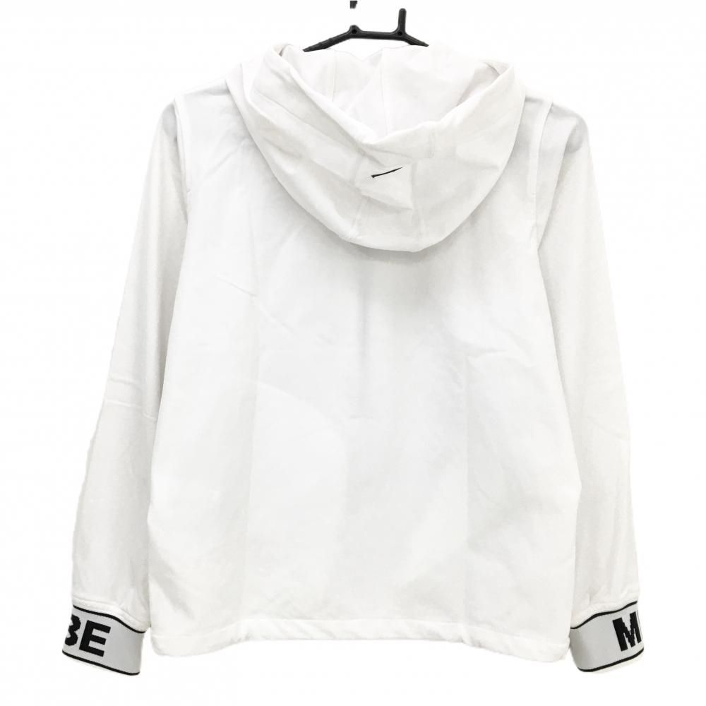 マスターバニー ジップパーカー 白 黒 袖口ロゴ ブルゾン ストレッチ レディース 0 S ゴルフウェア MASTER BUNNY EDITION