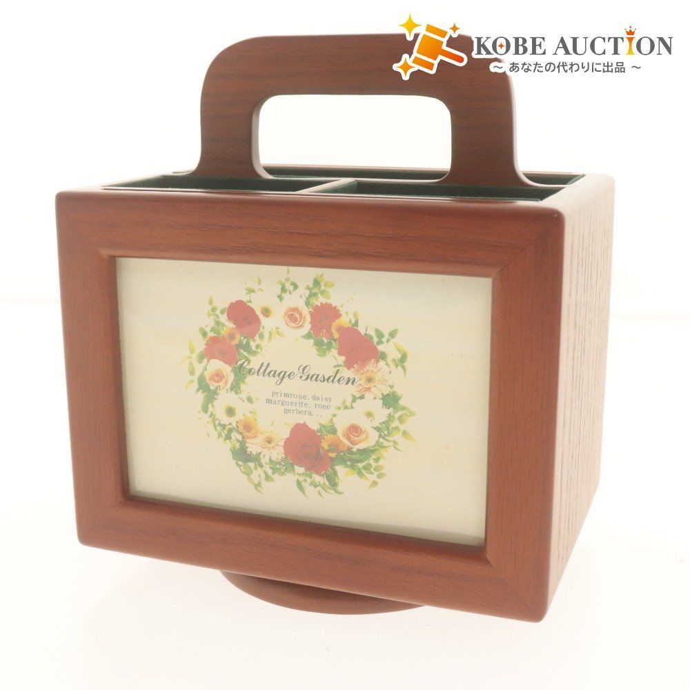 フォトフレーム W 1281 箱型 ボックス コテージガーデン スタンド付き 木製 置 写真 花 ペン入れ き