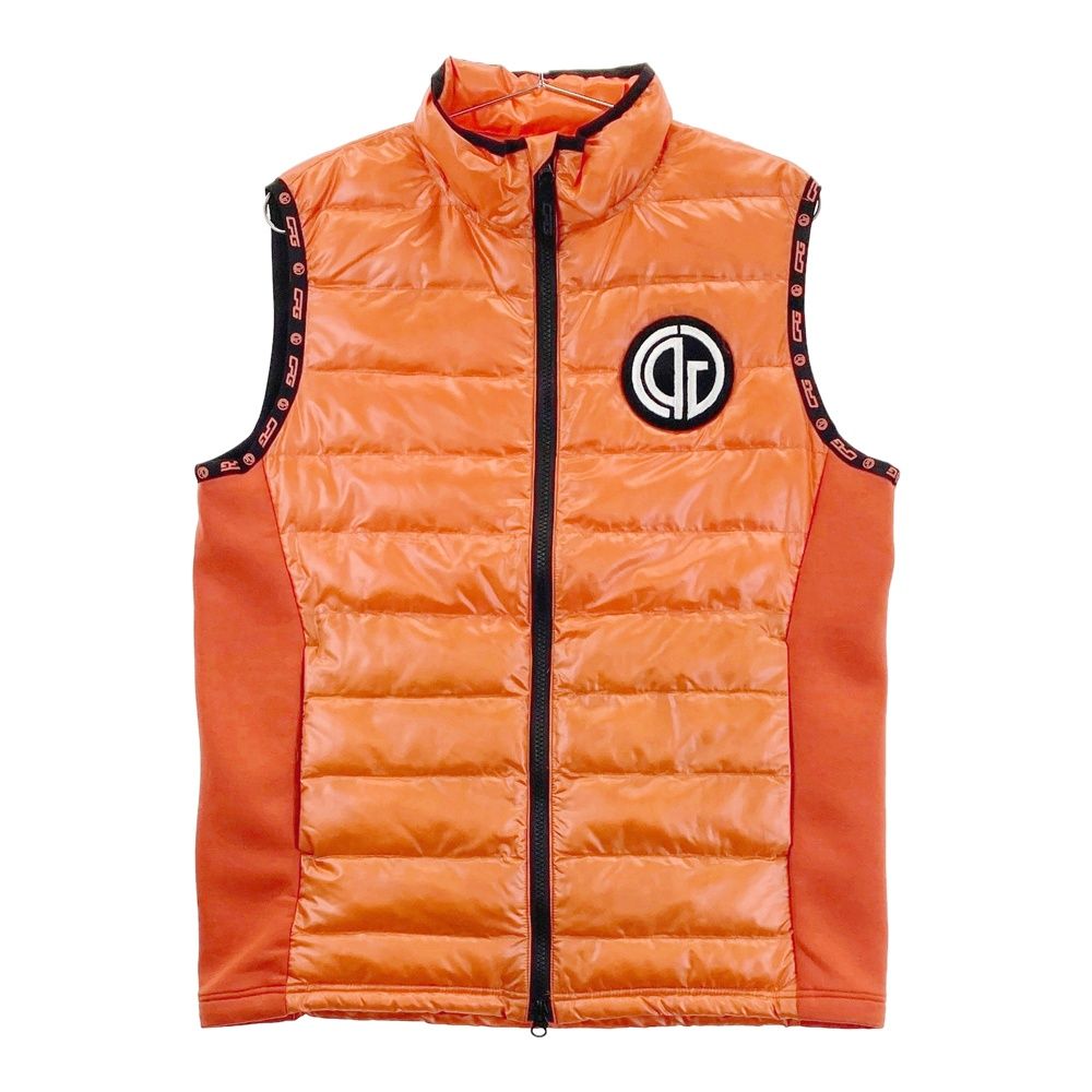 サイズ：2 CPG GOLF シーピージーゴルフ 中綿ジップベスト オレンジ系
