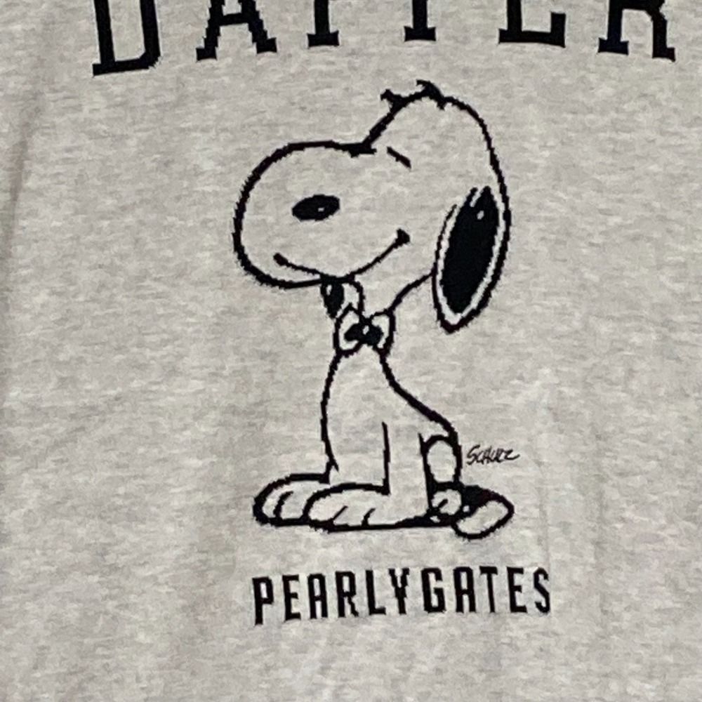美品♡パーリーゲイツ♡ニット♡スヌーピー♡グレー♡コットン100%♡S 美品 PEARLY GATES パーリーゲイツ ピーナッツ コラボ スヌーピー