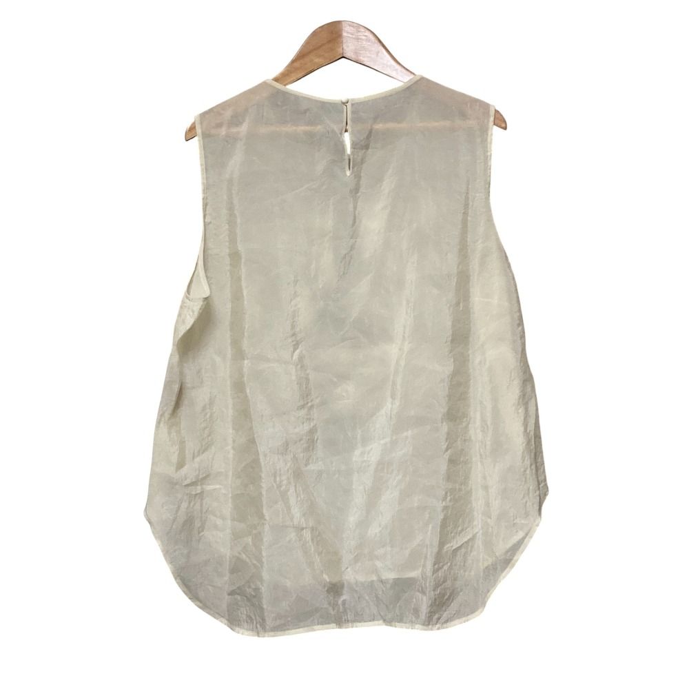 美品 24AW PLAIN PEOPLE プレインピープル シルキーオーガンジーモチーフブラウス タンクトップ サイズ9 キナリ レディース 古着 中古 USED 美品 24AW PLAIN PEOPLE プレインピープル シルキーオーガンジー